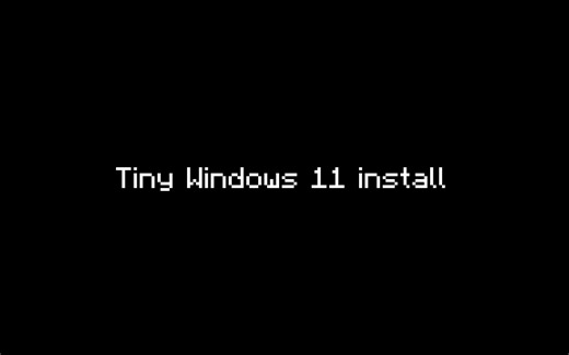 Tiny Windows 11 install