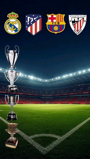 Real Madrid vs Barcelona vs Atletico Madrid vs Athletic Bilbao — Comparison 2017