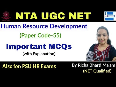 HRD important MCQs with Explanation for UGC NET (Paper Code-55) Labour Welfare||By Richa Bharti||