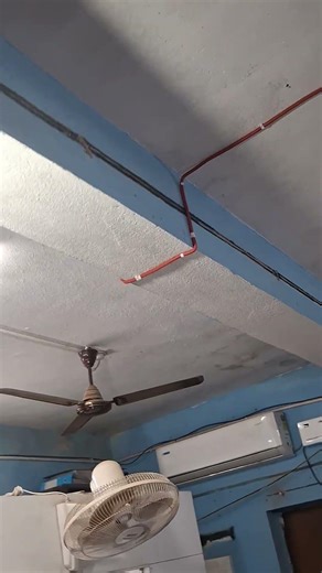 fire alarm installation work #electrician #firealarm #smokedetector #tecnician #technology #secrico