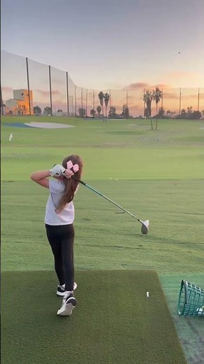 The Power of a 6-Year-Old Swing 💣 #golfgirl #golf #golfswing #golfer #girlgolfers #ladygolfer
