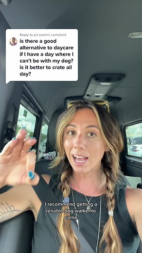 Replying to @p.t.owen a dog walker can split up that time in the crate while also meeting your dogs needs #dogtraining