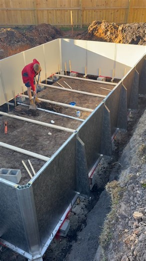 Concretes going in today, and we’ll be back in a little over a week to put the liner in and backfill! | UC Pools