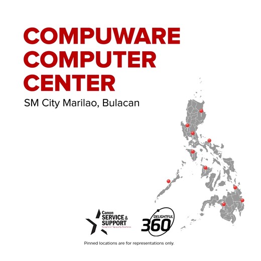 📌The Canon Authorized Service Partners are continuously growing to assure each customer will experience convenience and peace of mind. Check out the 5 Canon Authorized Service Partners in BULACAN! 📍 COMPUWARE COMPUTER CENTER 📌 2nd Level SM City Marilao IT Zone Brgy. Ibayo Marilao Bulacan. 📍 PC CHAIN SUPERSTORE 📌 2nd Flr. SM City Marilao, Mc Arthur Highway, Brgy. Ibayo, Marilao, Bulacan 📍 SCIECOMTECH CORPORATION 📌 ACCRUE Bldg. Cagayan Valley Rd. Poblacion Baliuag, Bulacan 📍 SST LAPTOP 📌 