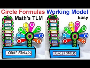 circle formulas working model - diy - maths tlm - craftpiller