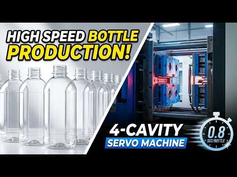 4 Cavity Servo PET Blow Moulding Machine | High Speed Fully Automatic Bottle Production