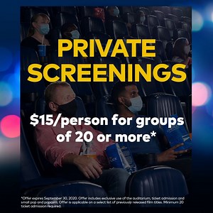 Have movie night at our place! Book your private screening now — only $15/person for groups of 20 or more! 🍿📽️ Click here to start planning your screening ➡️ https://cinplx.co/2XMBAP7 | Cineplex