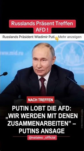 👇 Russlands Präsident Wladimir Puti#deutschland#russia#afd #treffen#politik#breakingnews #viral#fyp