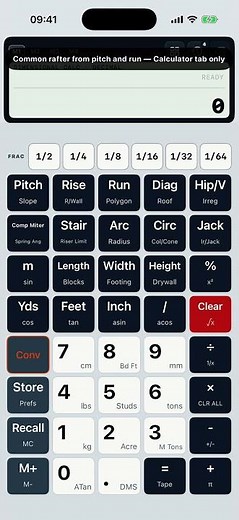 6/12 Rafter Length in Seconds | Common Rafter Calculator #carpentry #RafterCalculator #RoofFraming