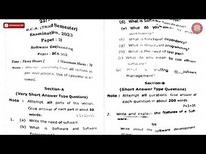 BCA 3RD SEM SOFTWARE ENGINEERING C 2023 | VBSPU
