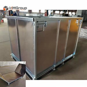 [Hot Item] Bulk Warehouse Steel Galvanized Foldable Collapsible Pallet Container