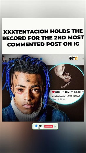 XXXTentacion Has The 2nd Most Commented IG Post In History 😬👑#shorts
