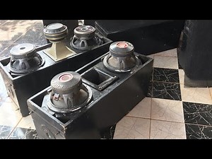 Demonstração das caixas Line array e as medidas.