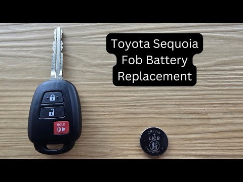 How To Replace or Change Toyota Sequoia Remote Key Fob Battery 2018 - 2019
