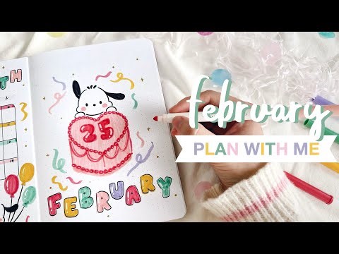 🎈 plan with me // february 2024 bullet journal setup