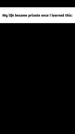 My life became private once I learned this: #shorts #life