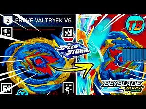 BRAVE VALTRYEK V6 GAMEPLAY + OTHER QR CODES BEYBLADE BURST SURGE!!