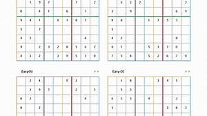 Easy Sudoku Puzzle Book: 50 Brain Teasers for Adults & Teens (Printable PDF)
