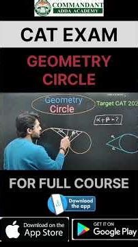 CAT EXAM Geometry Circle #shorts #tricks