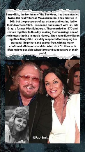 🎶 BEE GEES (BARRY GIBB): FIRST WIFE, MARRIAGES & LOVE LIFE 💔❤️
