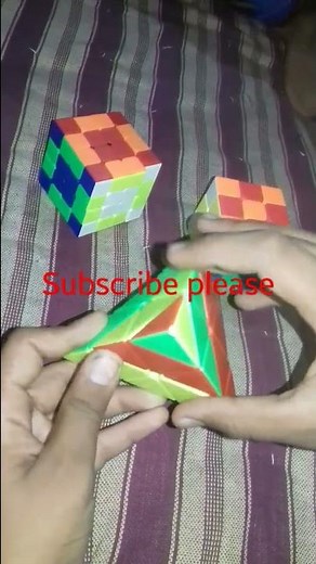 how to make patterns on pyramid cube😀😁#cube