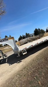 Beautiful day on the golf course. TrimFlow was there cleaning up getting ready for the course to open and I hooked the Ram Trucks to the Southland Trailers gooseneck and loaded on the JCB to go pick up a load of logs for the sawmill | The Dusty Lumber Co.