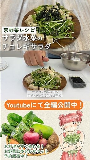 京野菜レシピ｜サラダ水菜の甘みが引き立つ、ごま油香るさっぱりチョレギサラダ 京野菜/簡単レシピ/クッキング/おつまみ/減農薬野菜/体に優しい/冬のオススメレシピ/ #short #居酒屋メニュー
