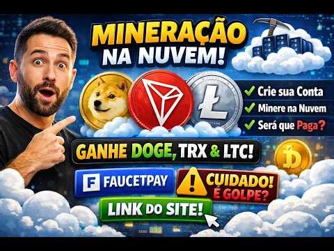 ✔️Segundo saque! Pagou ao vivo e automático na FaucetPay🔥 GANHE CRIPTO NA NUVEM? TESTEI e funciona!