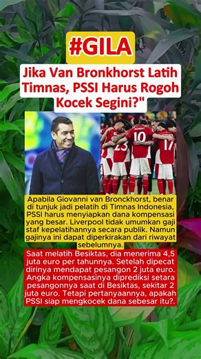 WOW‼️ Jika van Bronkhorst Latih Timnas Indonesia, PSSI Harus Rogoh Kocek Segini