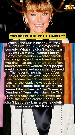 Jane Curtin Was Told Women Weren’t Funny… Then Made TV History 😳🎤 #shorts