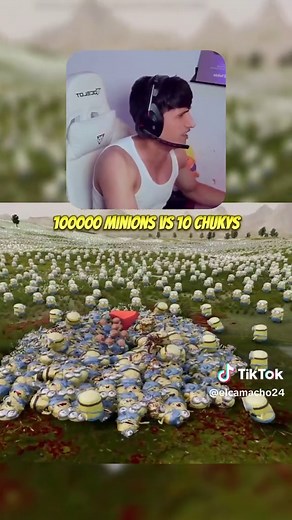100000 minions vs 10 chukys pelea épica 4k con linkin park de fondo 💀. #epicbattlesimulator2 #clips