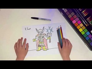 How to draw Thor