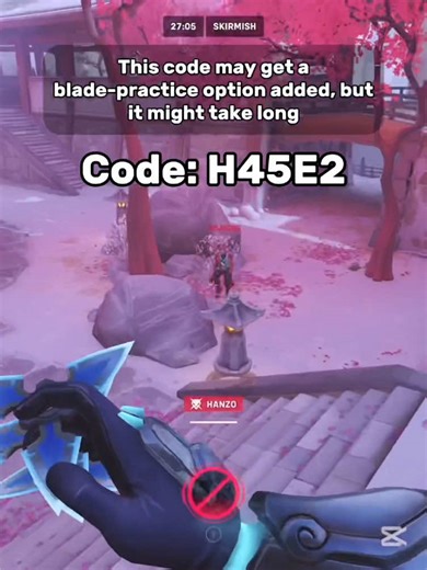 Genji One-Shot Training in Overwatch 2 Custom Workshop