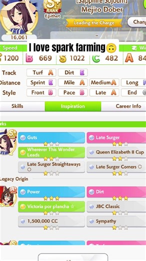 I love spark farming🙃 #umamusume #umamusumeprettyderby