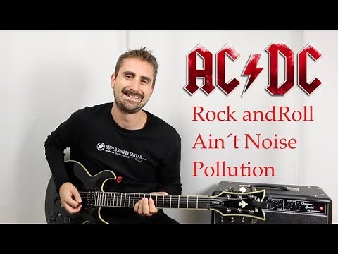 AC/DC - Rock And Roll Ain't Noise Pollution - Guitar lesson - Tutorial - how to play