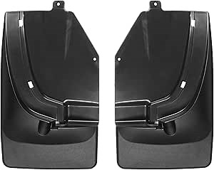 WeatherTech Custom No Drill Splash Guard MudFlaps for Ford Ranger, Front Pair (110106), Black