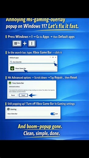 How To Fix ms-gaming-overlay Popup Message on Windows 11