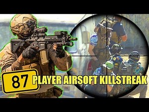 MASSIVE 87 AIRSOFT Player KILLSTREAK | Airsoft Nation (HK416A5, Glock 17, Master Mike Grenade)