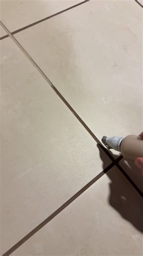 After being thoroughly cleaned, these grout lines are then permanently sealed with a color sealer. Restoring the original grout color while permanently sealing it | VICOR Floor Care