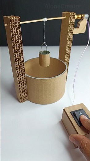 Cardboard Water Well Machine with DC Motor #diy #shorts #dcmotor #tech