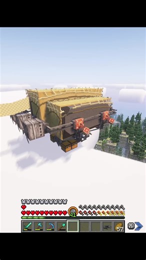 Dia 114 - 123 | A AERONAVE MAIS UPADA DO MEU MUNDO! #minecraft #survival #world #cursedwalking #meme