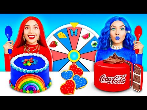 Red VS Blue Cake Decorating Challenge |One Colored Decorating Ideas for Sweets by RATATA CHALLENGE