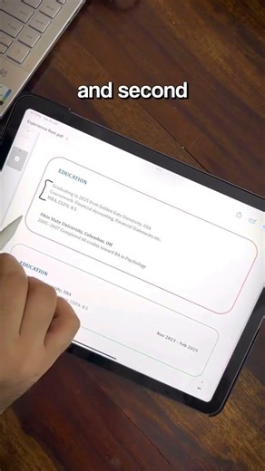 Education section of the resume #resumetips #resumeadvice