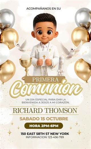 Plantilla invitacion de Primera comunion