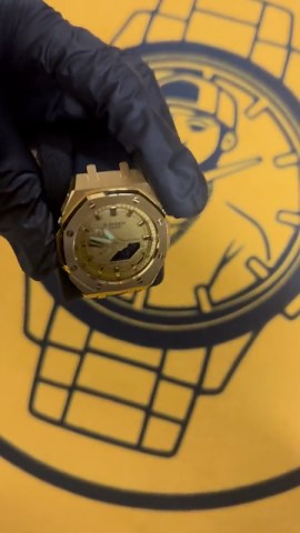 Custom Gold G-shock Watch – Luxury Metal Case Casio Style Timepiece - Etsy