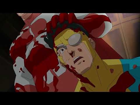 Invincible's face KILLS a Train - Omni man vs Invincible fight | Invincible episode 8