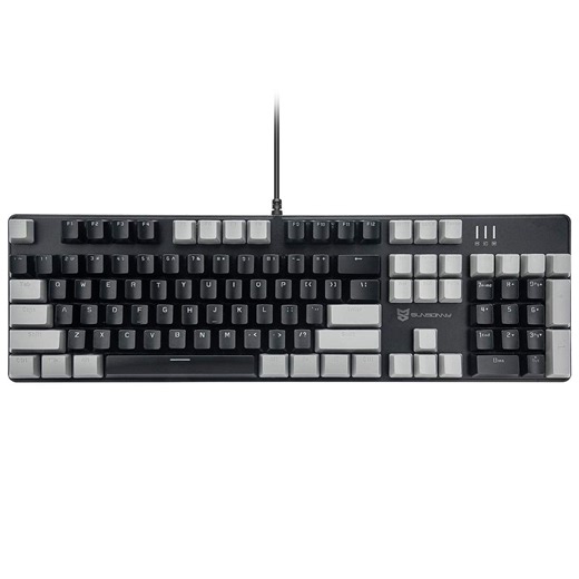 Mechanical Keyboard Gaming Keyboard | Black Switch Black & Grey Backlit Keyboard | 104 Keys US Layout | Wired Gaming Keyboard | Hot Swappable Mechanical Keyboard | PC Gaming Keyboards