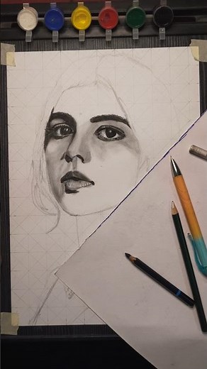 how to draw realistic face tutorial part 3 #shorts #charcoaldrawing #girldrawing