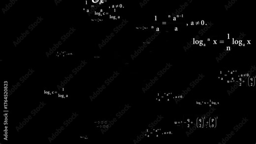 Educational Motion Graphics Background – Scientific Symbols, Mathematical Patterns, Calculation, and Research Elements for School, College, University, and Academic Video Content