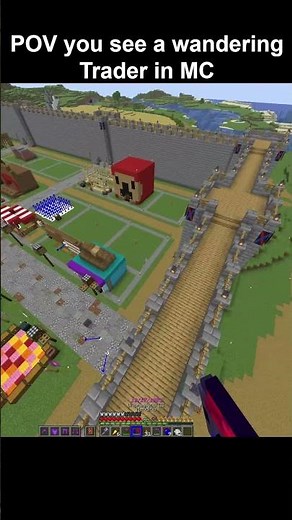 POV you see a wandering Trader in Minecraft #minecraft